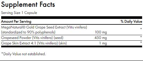 Ekstrakt grozdnih semen | z meganaturalno zlato 60 kapsul