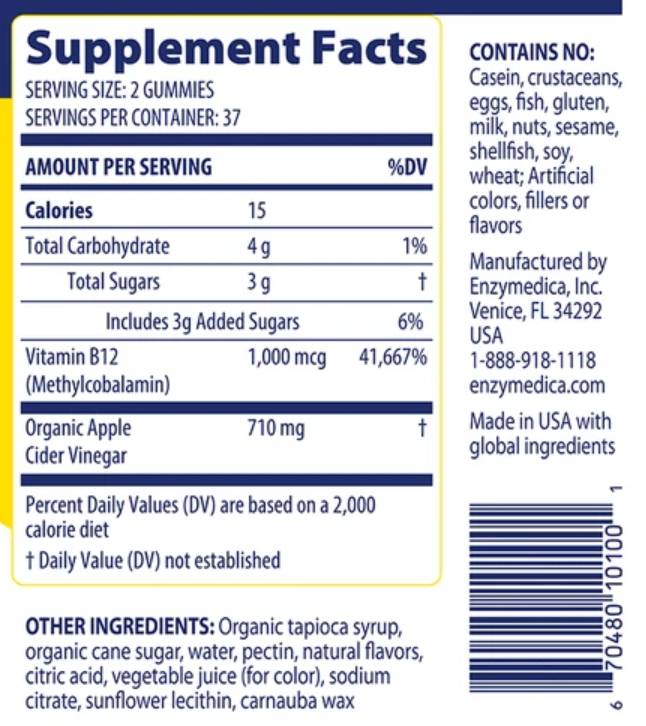 Jabolčni jabolčni kis gumi - 74 gumij