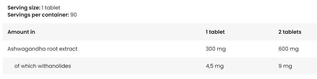 Ashwagandha 600 mg - 90 tablet