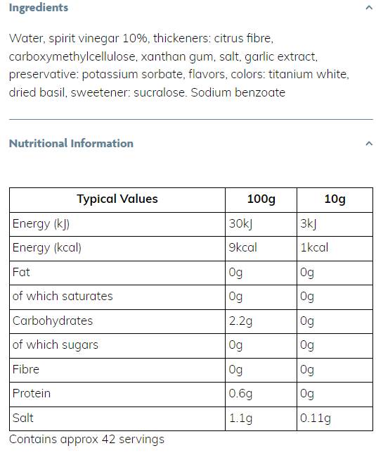 Skinny Sirup | Cezar preliv - 425 ml
