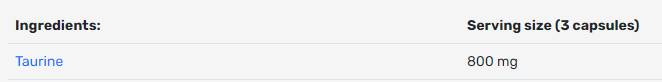 Taurin 800 mg - 100 kapsul