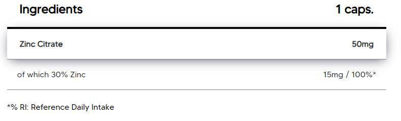 Cink citrat 50 mg 100 kapsul