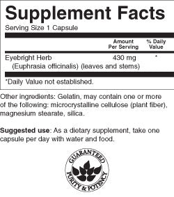 Eyebright Herb 430 mg - 100 kapsul