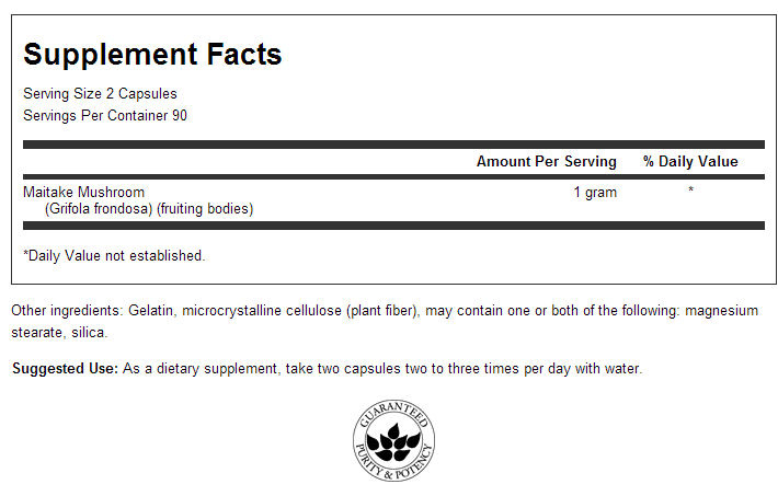 Goba maitake 500 mg 180 kapsul