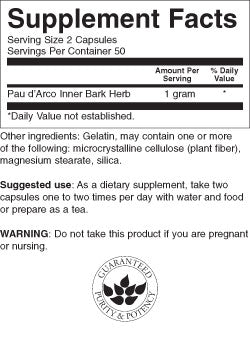 Pau d'Arco 500 mg - 100 kapsul