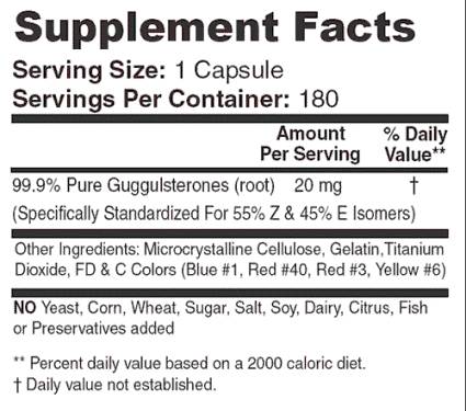 T3 / Guggulsterones - 180 kapsul