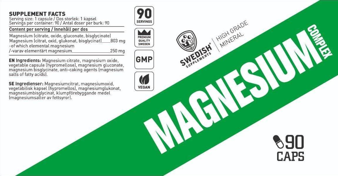 Magnezijev kompleks | 4 Vrste Matrica ~ citrat, oksid, glukonat, bisglicinat - 90 kapsul