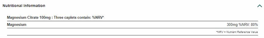 Magnezijev citrat 100 mg 100 tablet