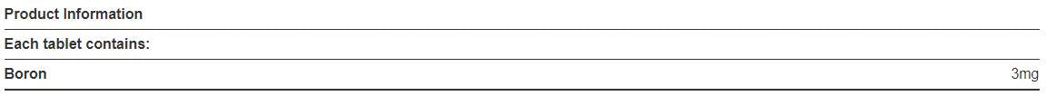 Boron 3 mg 100 tablet