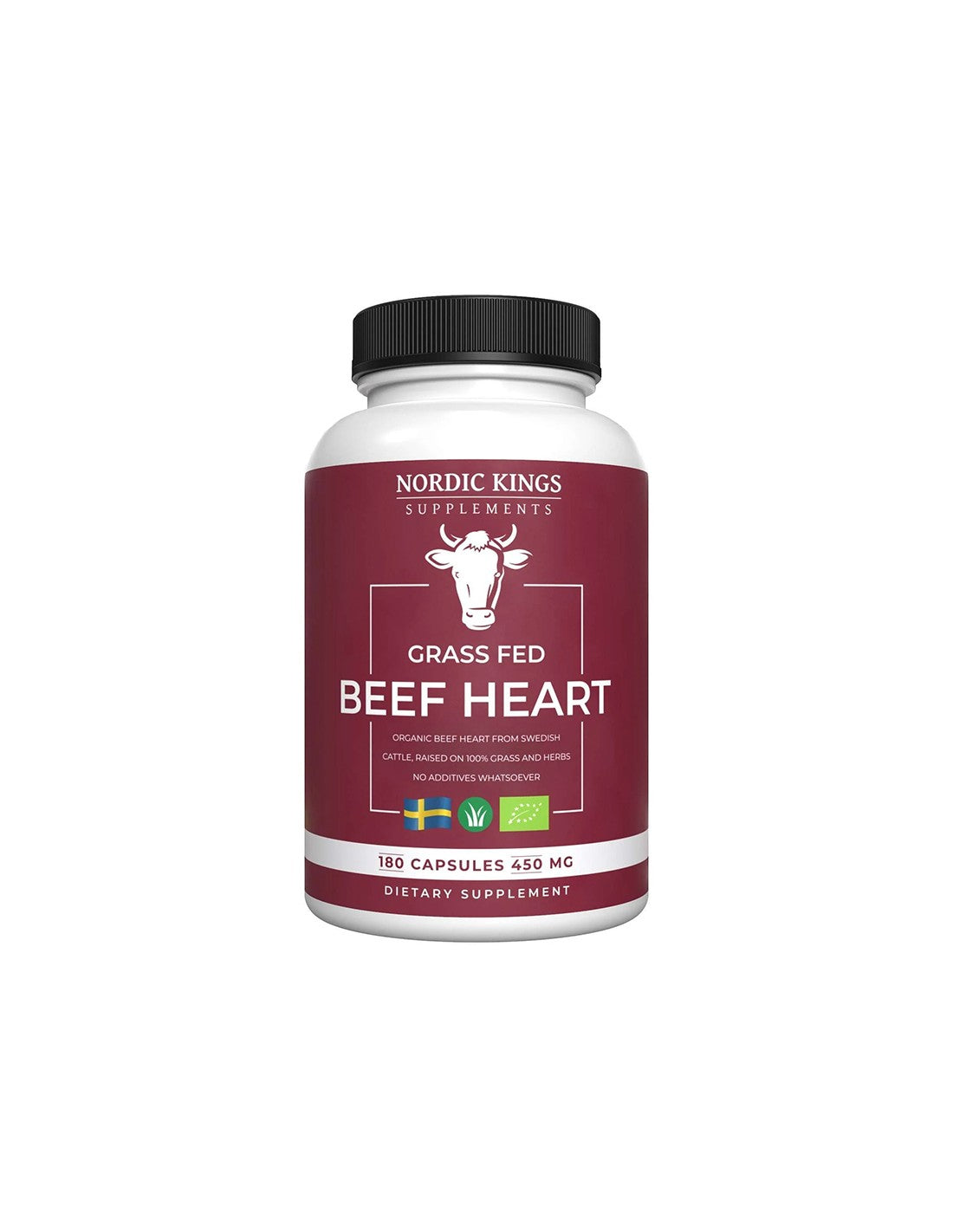 Beef heart from grass-fed animals (Organic), 180 capsules Nordic Kings - Nutra Best Europe