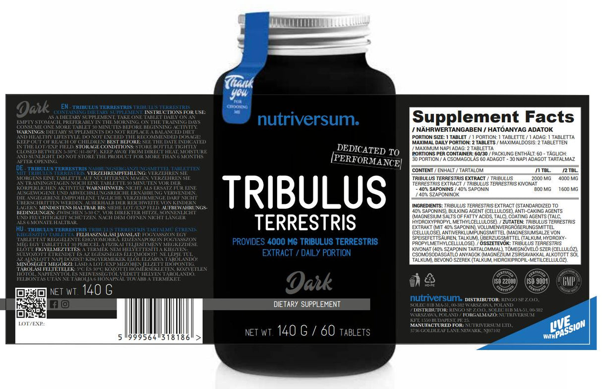 Tribulus Treseris 2000 mg - 60 tablet