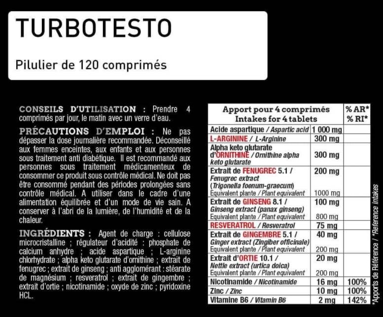 Turbo testo | Pro Performance Booster - 120 tablet