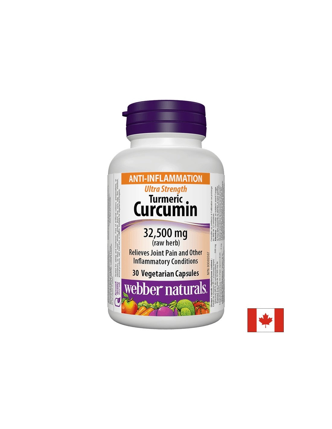 Kurkuma Curcumin Ultra Strength / Kurkuma in črni poper, 32.500 mg, 30 kapsul <tc>Webber Naturals</tc>