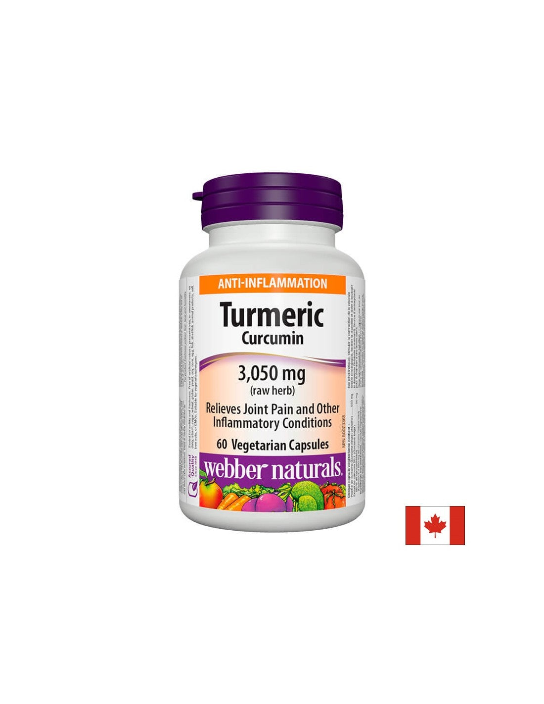 Kurkuma Kurkumin 600 mg x 60 kapsul <tc>Webber Naturals</tc>