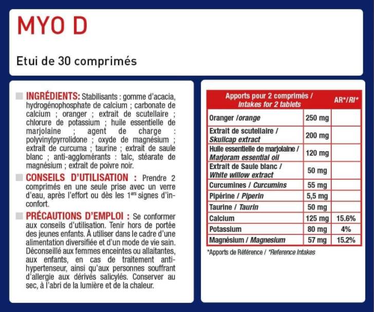 Myo D® | Mišična sprostitev - 30 tablet