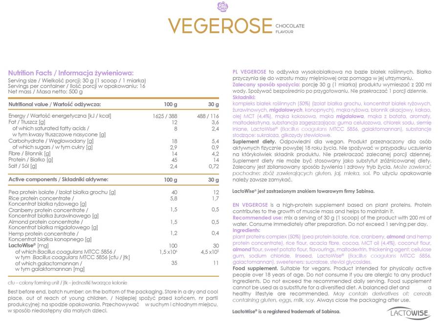 Alldeynn | Veroza - 5 veganskih beljakovin z mct & probiotiki - 500 gramov