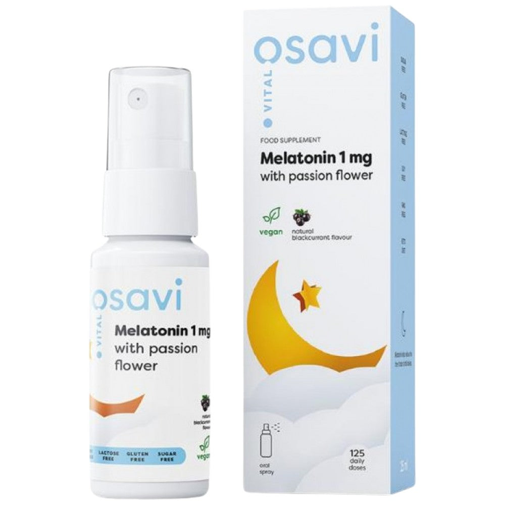 Melatonin 1 mg ustni razpršilec | s pasifloro - 25 ml