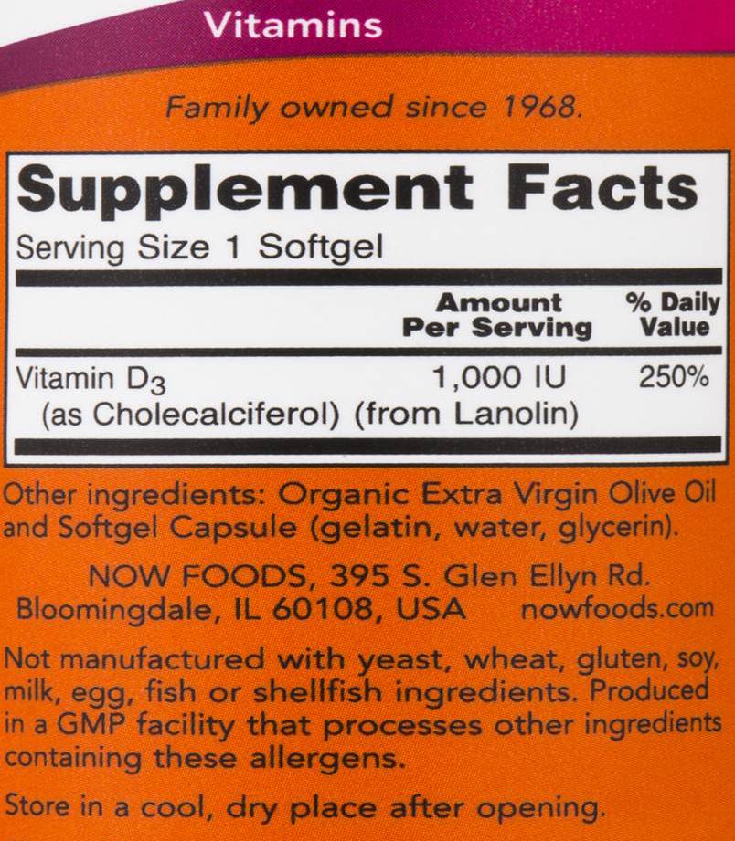 Vitamin D -3 1000 iu - 180 gel kapsul