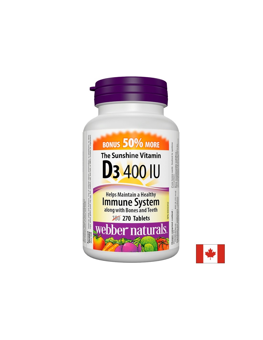 Vitamin D3 / vitamin D3, 400 iu, 270 tablet