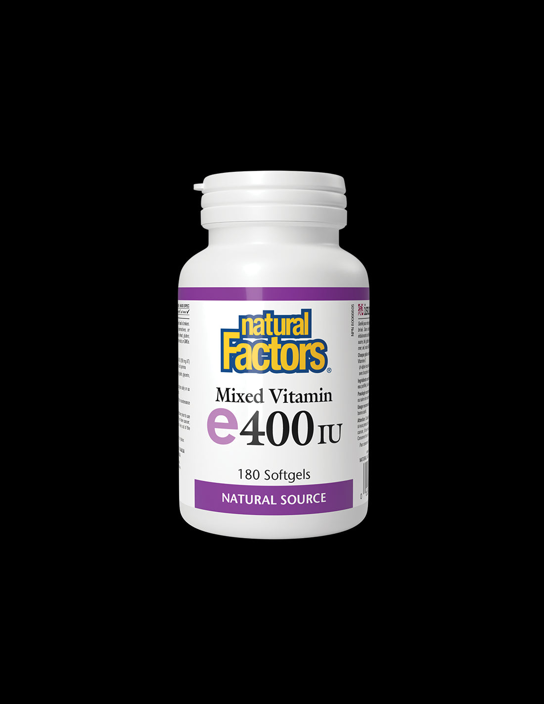 Vitamin E (tocopherol mix) - antioxidant, 268 mg/ 400 IU Natural Factors - Nutra Best Europe