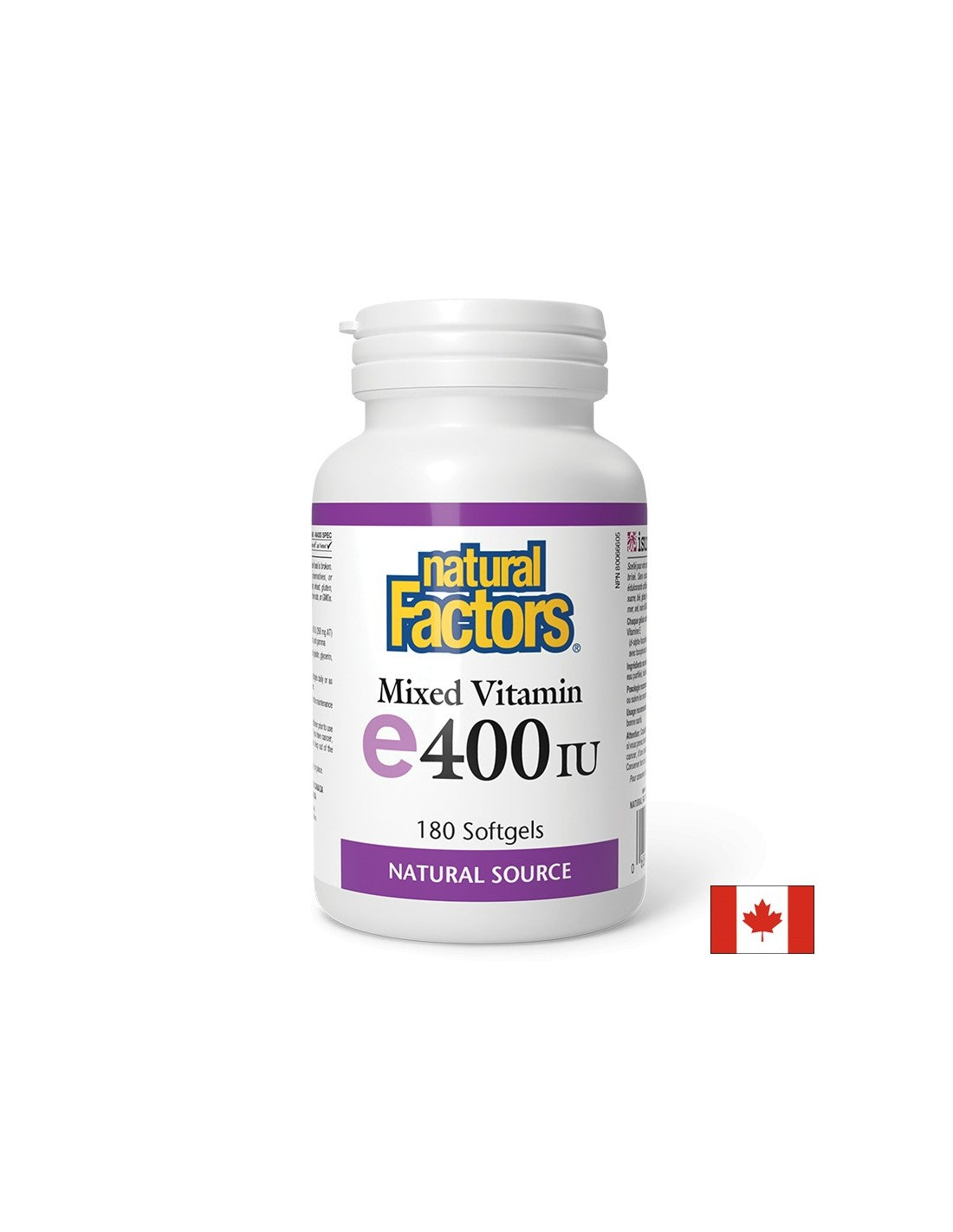Vitamin E (tocopherol mix) - antioxidant, 268 mg/ 400 IU Natural Factors - Nutra Best Europe