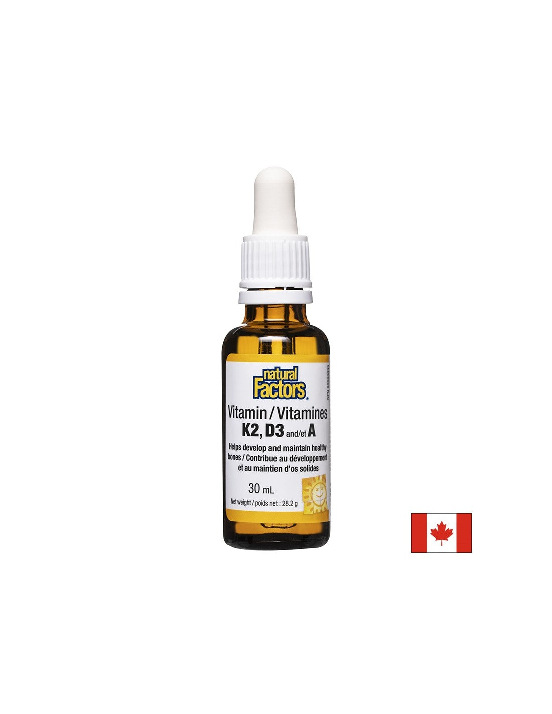 Vitamin K2, D3, A (kapljice) / Za osteoporozo, 30 ml, 120 odmerkov <tc>Natural Factors</tc>