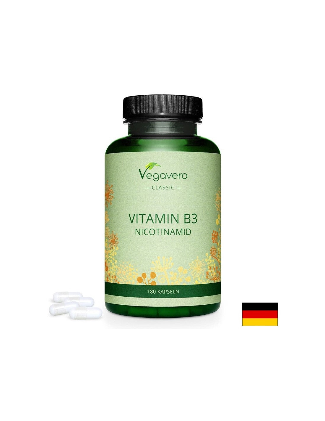 Vitamin B3 (nikotinamid) - vitamin B3 nikotinamid, 180 kapsul