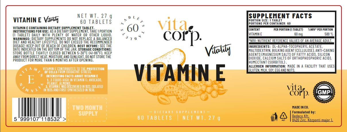 Vitamin E 60 mg - 60 tablet