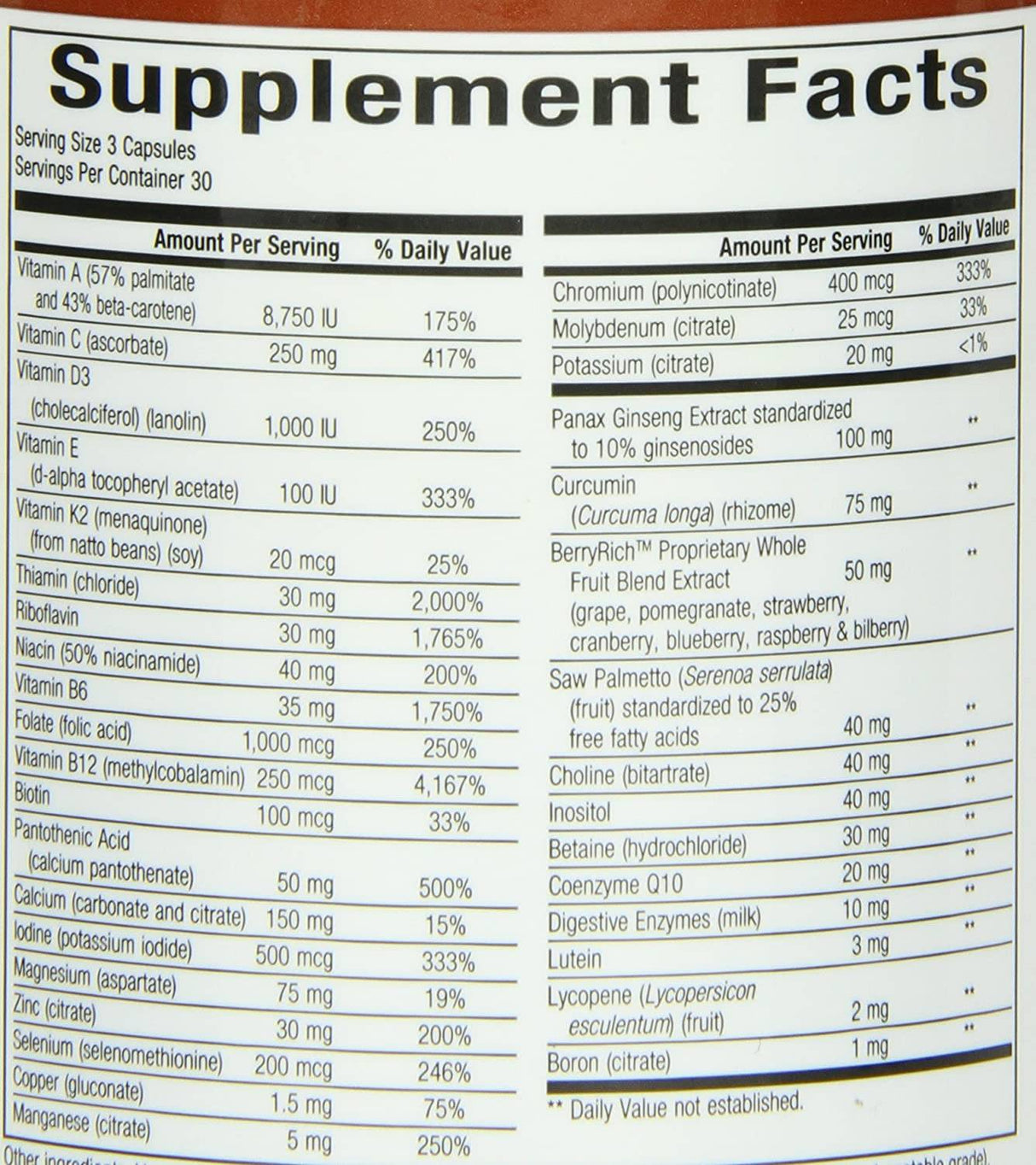 Multifactors moški - 90 kapsul