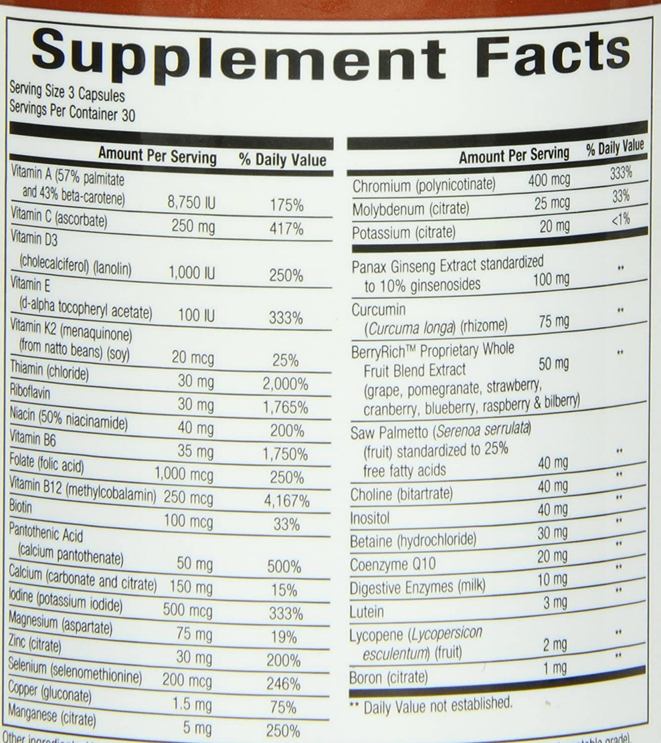 Multifactors moški - 90 kapsul