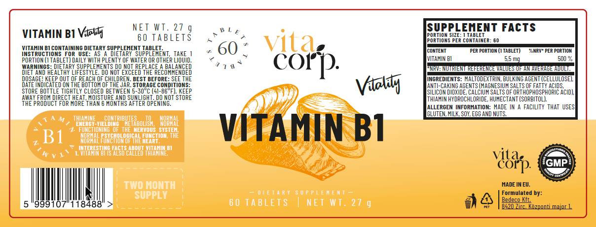 Vitamin B1 5,5 mg - 60 tablet