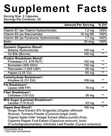 Dige-ten | Prebavni encimi - 60 kapsul