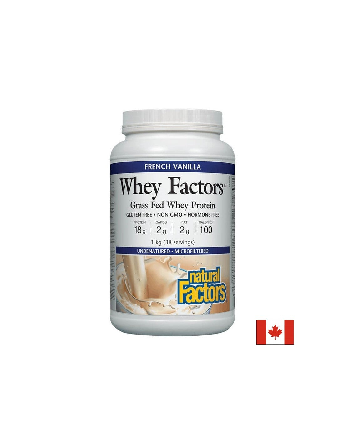 Whey Factors® Grass Fed Whey Protein | Vanilija - 1000 gramov