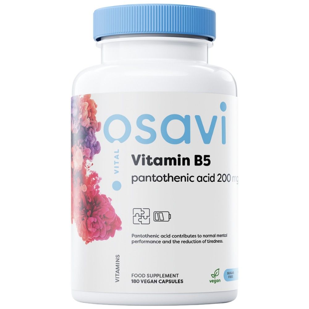 Vitamin B5 | Pantotenska kislina 200 mg - 180 kapsul
