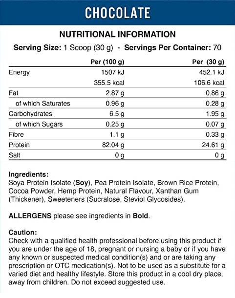 Vegan -Pro - mešanica beljakovin na osnovi rastlin - 2100 gramov