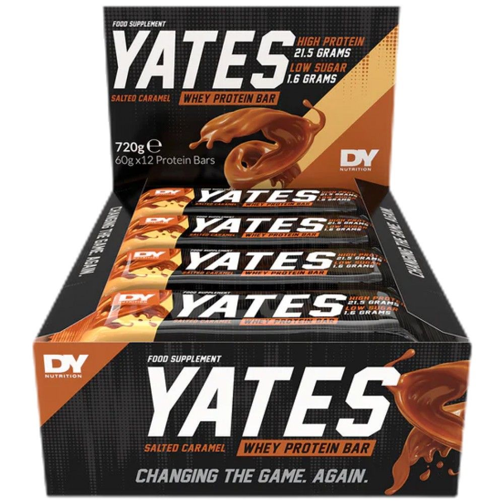 Yates Whey Protein Bar | No Sugar - 12 x 60 grams - Nutra Best Europe
