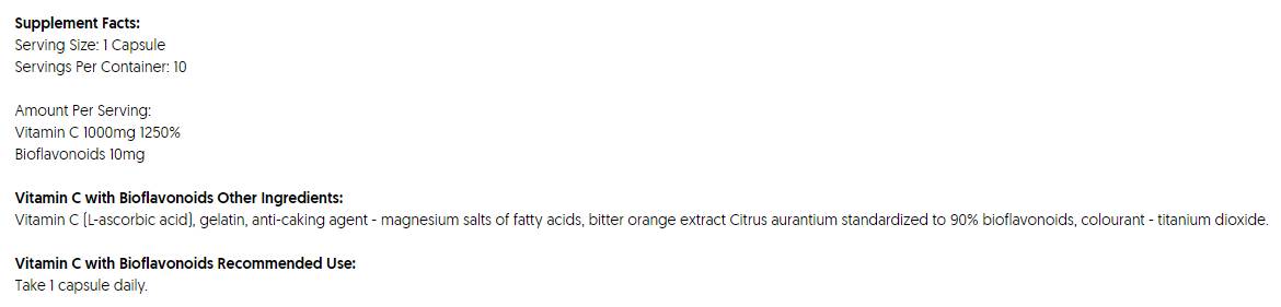 Vitamin C 1000 mg | z bioflavonoidi - 60 kapsul