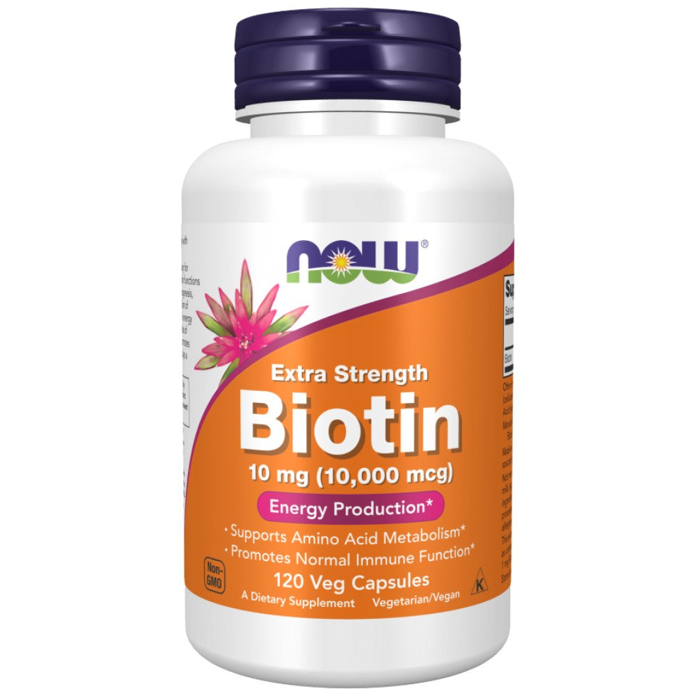 Biotin 10000 mcg / dodatna trdnost - 120 kapsul