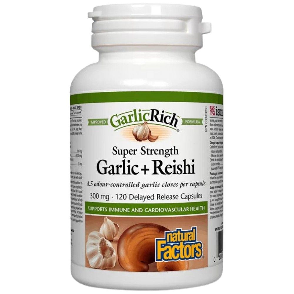Garlicrich® super trdnost | Česen plus reishi - 120 kapsul