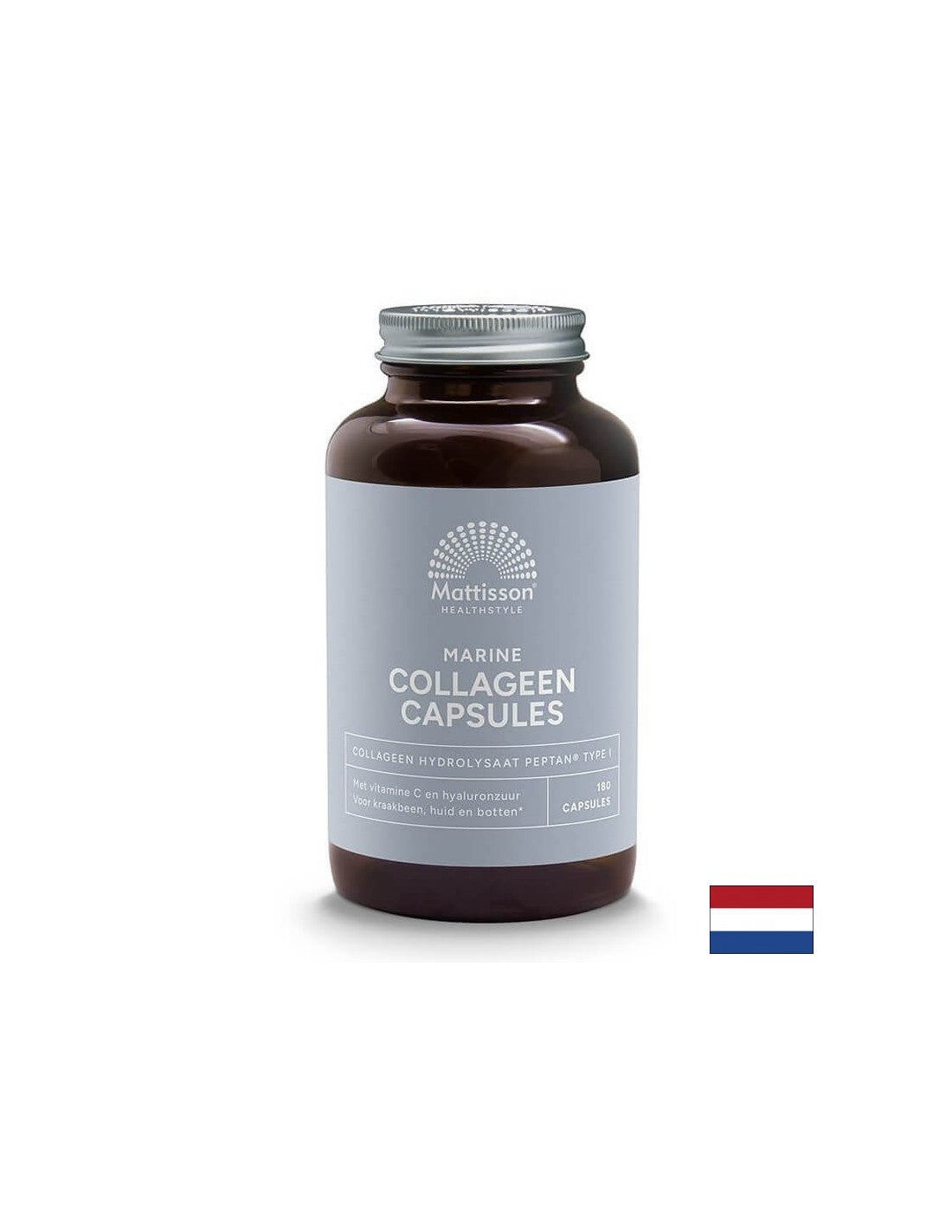 Ribji kolagen (tip 1) z vitaminom C in hialuronsko kislino - Marine Collagen Peptan, 180 kapsul <tc>Mattisson Healthstyle</tc>