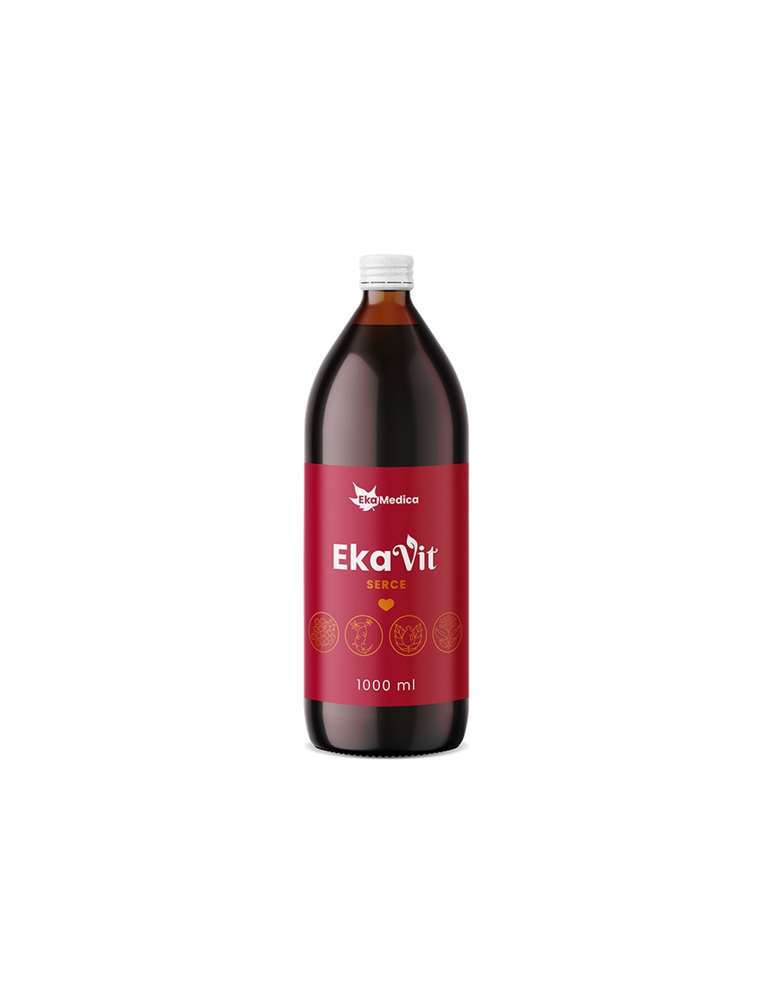 Formula za zdravje srca z glog, Rosehip in Ginseng, sirup 1 l Ekamedica