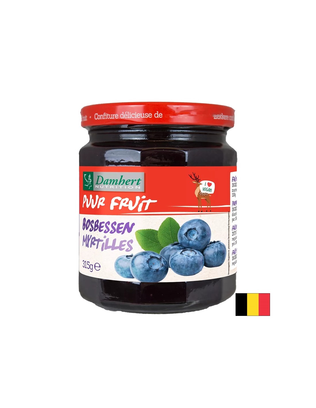 100% borovničeva marmelada (brez sladkorja), 315 g