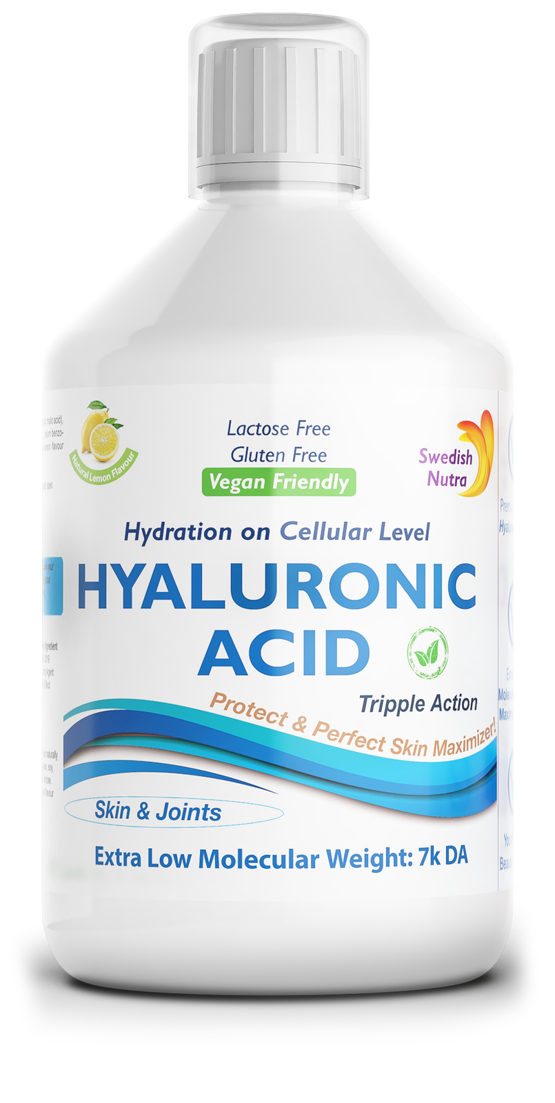 Tekoča hialuronska kislina 100 mg - prehrana na celični ravni - 500 ml