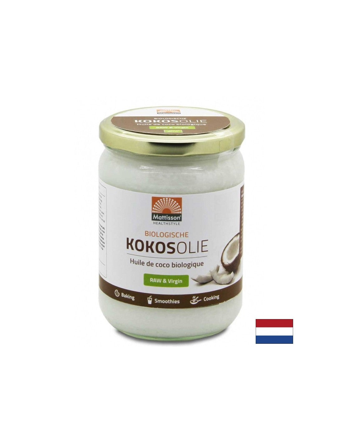 100% kokosovo olje (surovo, hladno stisnjeno) organsko, 500 ml