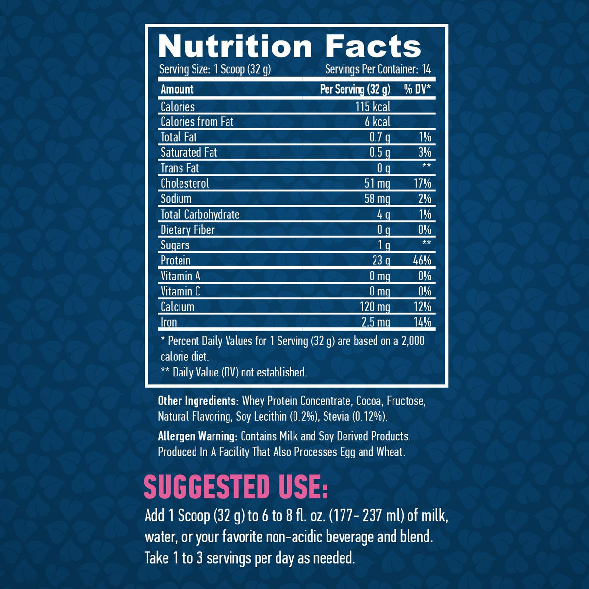 100% ves naravni sirotkini beljakovine / naravni kakao - 0,454 kg