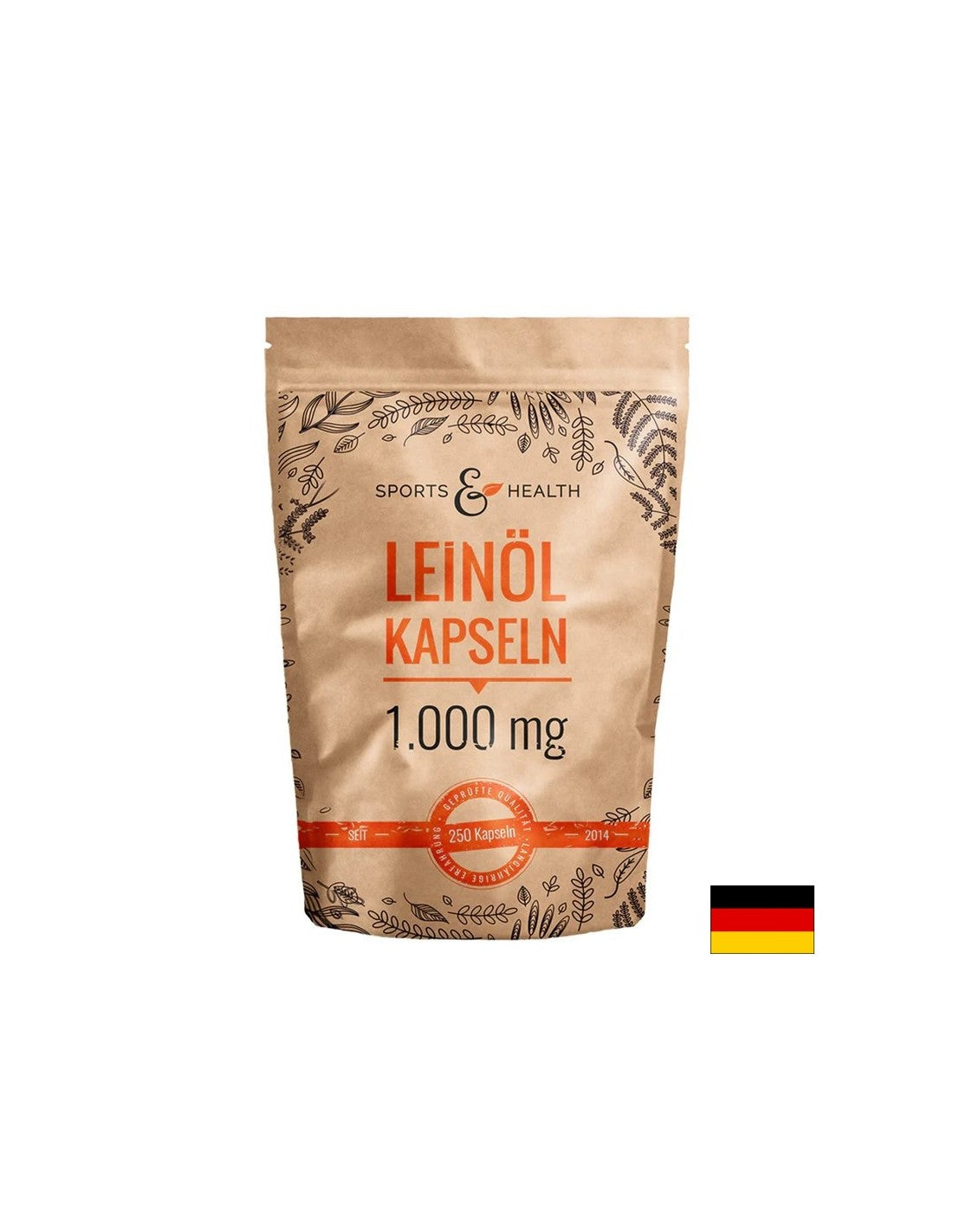 Za podporo imunosti, delovanju srca in možganov - laneno olje, 1000 mg x 250 kapsul