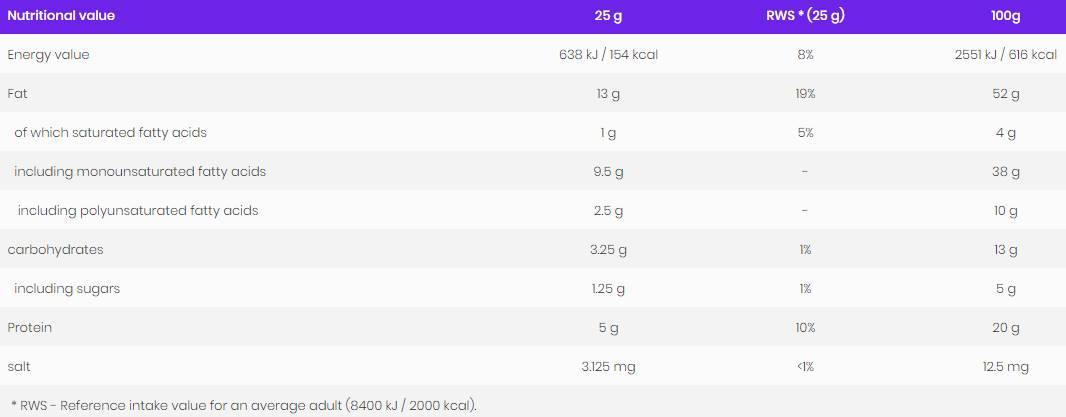 100% mandljevega masla gladkega 500 gramov