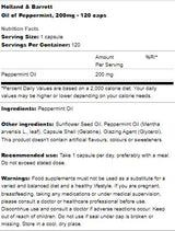 Olje poprove mete 200 mg - 120 kapsul
