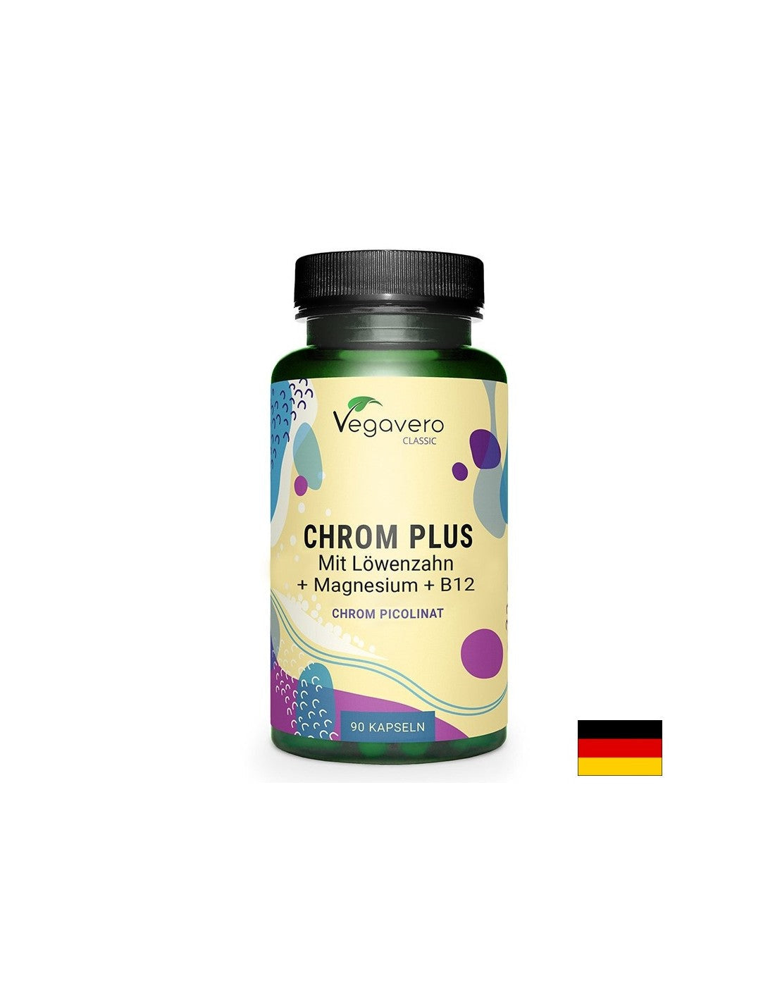 Nadzor diabetesa - krom + maslač, magnezij in vitamin B12, 90 kapsul