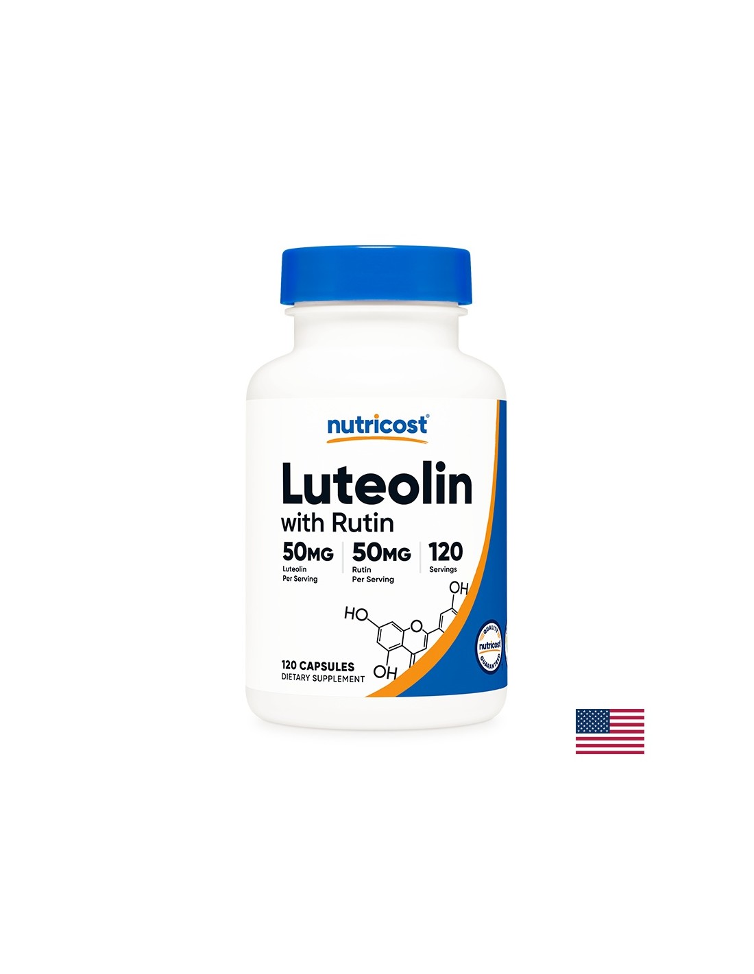 Antioksidant - Luteolin + Rutin Complex, 120 kapsul, 120 odmerkov <tc>Nutricost</tc>